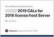 2019 CALs for 2016 licensehost Server 2022